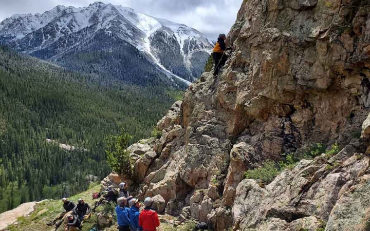 rock climbing expedition with outdoor leadership school